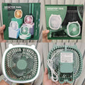 Mini Desktop Fan with LED Light (Hanging + Standing)
